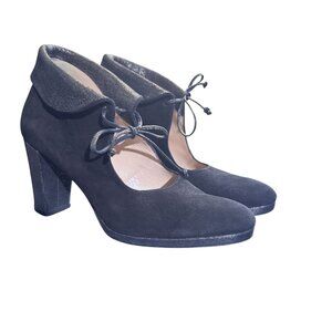 Jennifer Tattanelli Casini Womens Black Lace Up Oxford Mary Jane Pumps Size 39